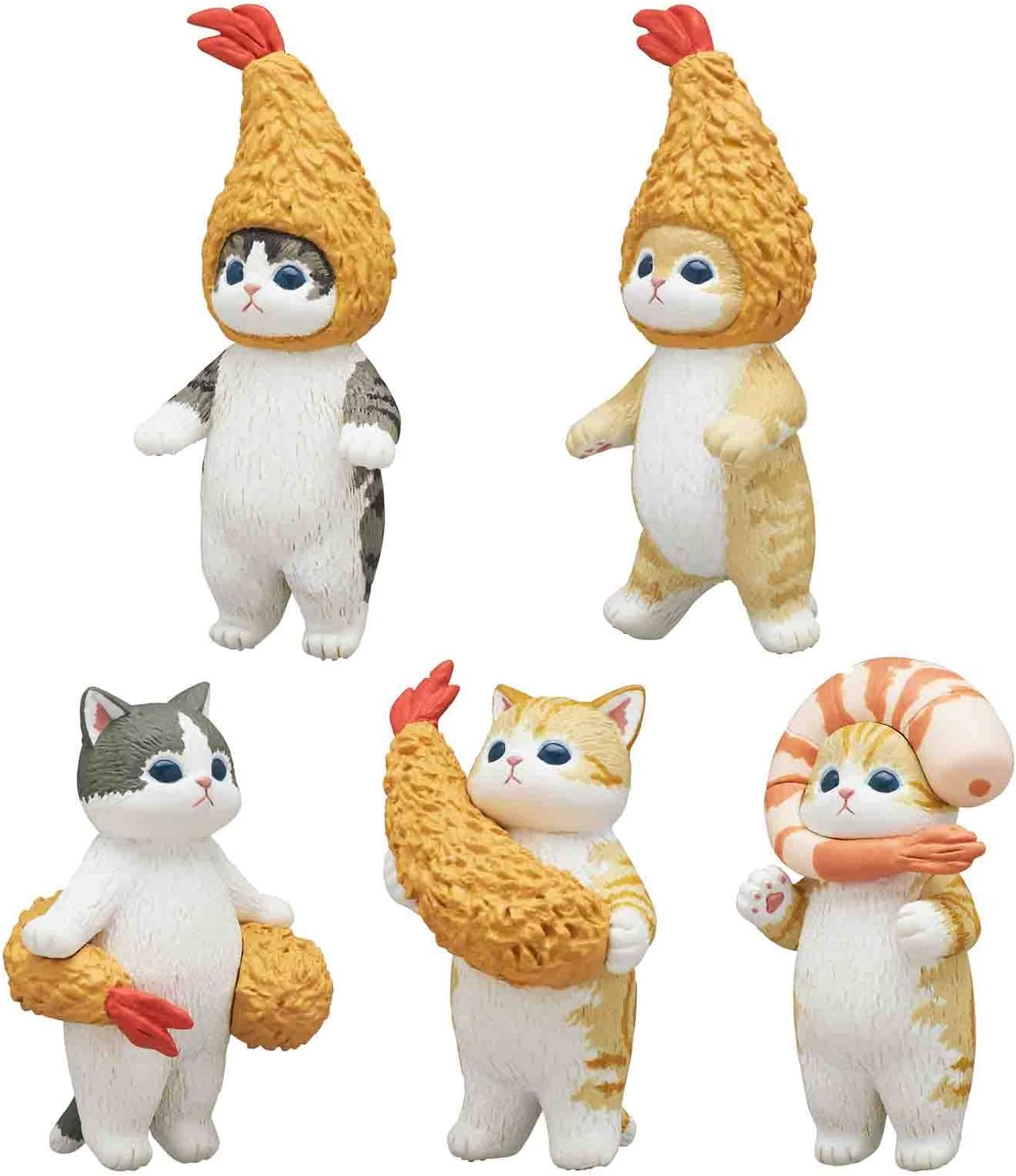 Mofusand Fried Shrimp Cat Blind Box - 1 of 5 Collectable Figurines - Fun, Versatile Decoration for Cat Enthusiasts