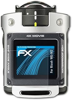 atFoliX Screen Protection Film compatible with Ricoh WG-M2 Screen Protector, ultra-clear FX Protective Film (3X)