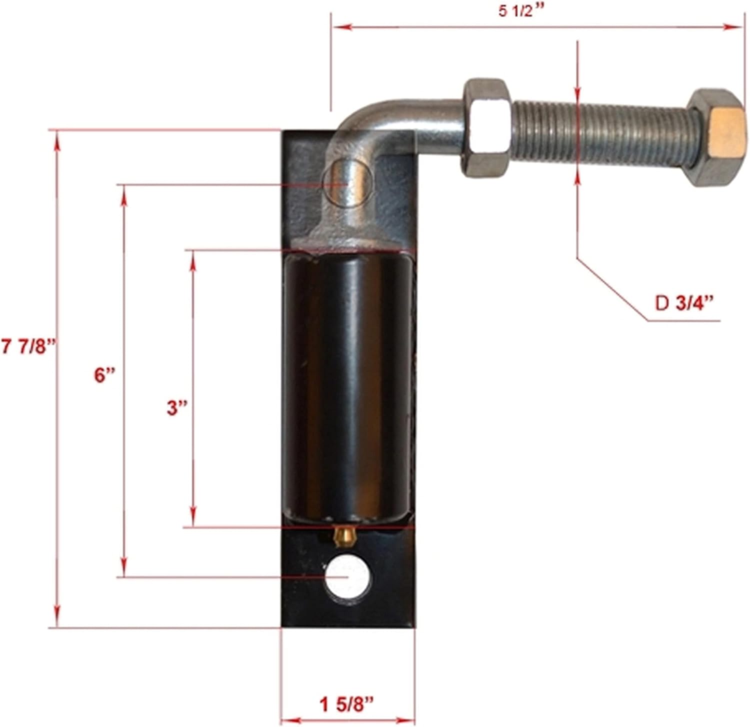 ALEKO Driveway Gate Hinge J-Bolt for Heavy-Duty Drive way Gates | 3/4-Inch with 2 Bolts, 2 Nuts and 2 Washers | LM115