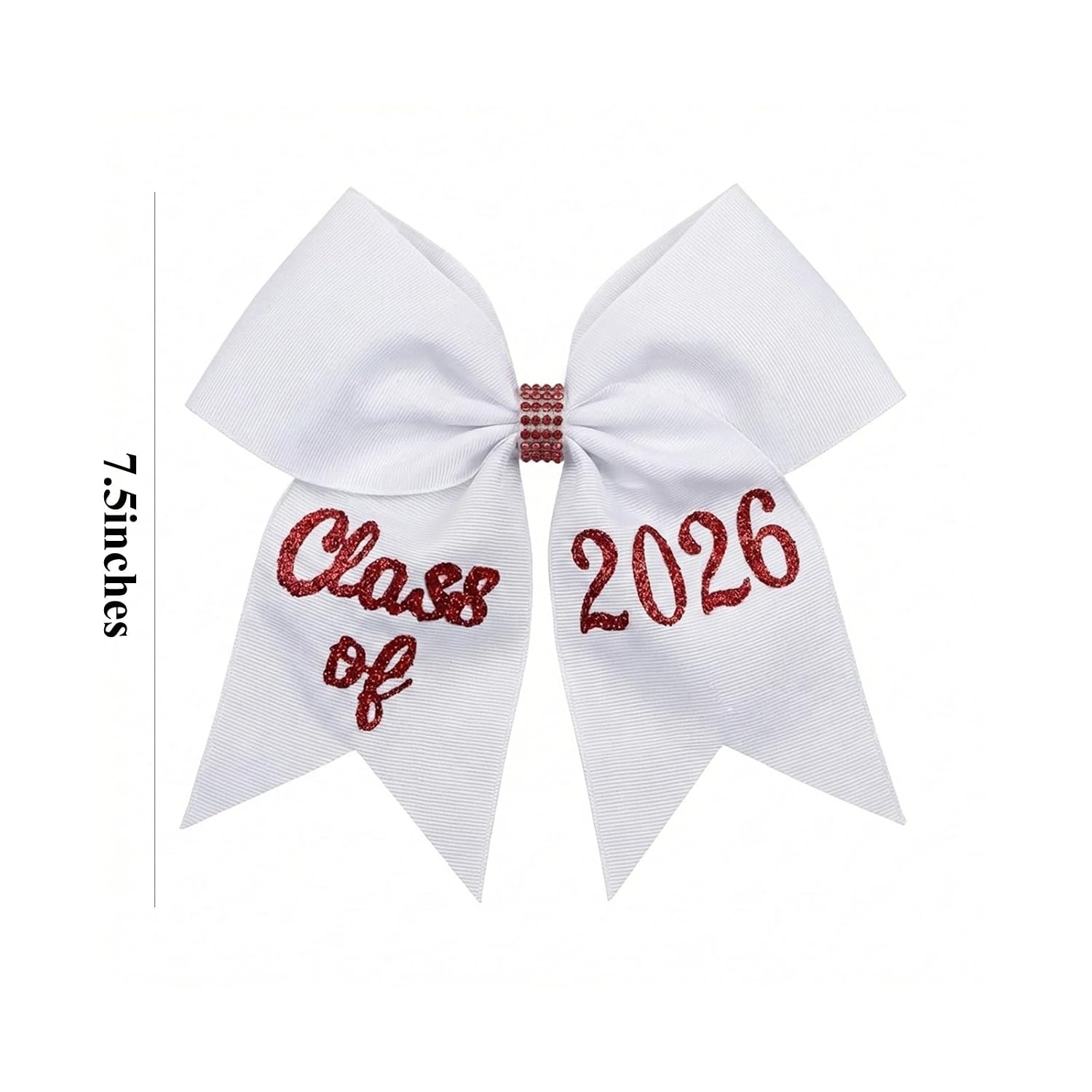 Graduation Bow Class of 2026 White Graduation Cap Bow with Hair Clips Class of 2026 Grad Cap Accessories for Graduations Ceremony Party for Women Hair Accessories image 2