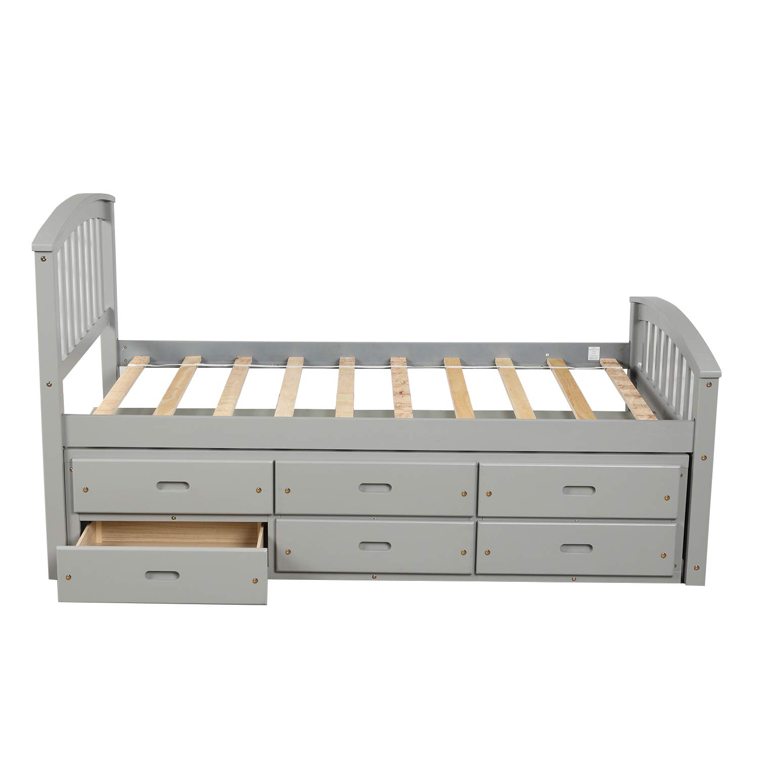 Buy SOFTSEA Twin Captain's Bed Storage Bed with Headboard and Footboard