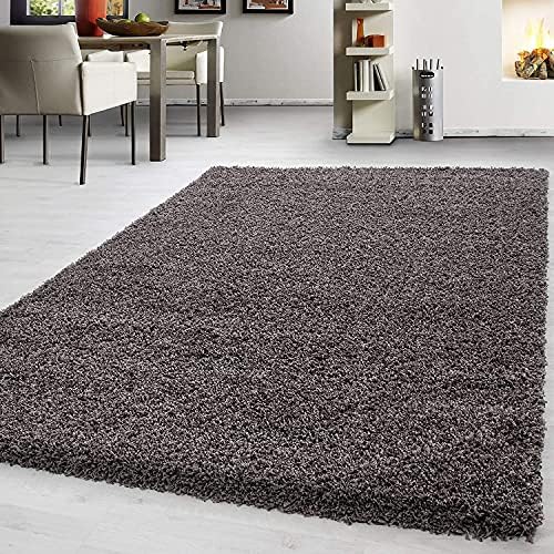 PRIME PLUS EXTRA THICK HEAVY 5CM PILE SOFT SHAGGY RUGS MODERN AREA RUGS BEDROOM HALL RUGS (Dark Grey, 160 x 230)