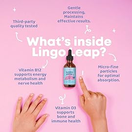 JoySpring LingoLeap - Liquid Kids Formula with Zeolite Clinoptilolite, Methylated B12 & Vitamin D3 | Gentle Daily Support for Kids Wellness | Ages 3+ | (1fl oz) 30 Servings