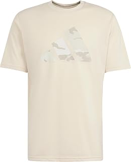 adidas Herren Train Essentials Seasonal Brand Love Camo Tee, crystal sand/black, L