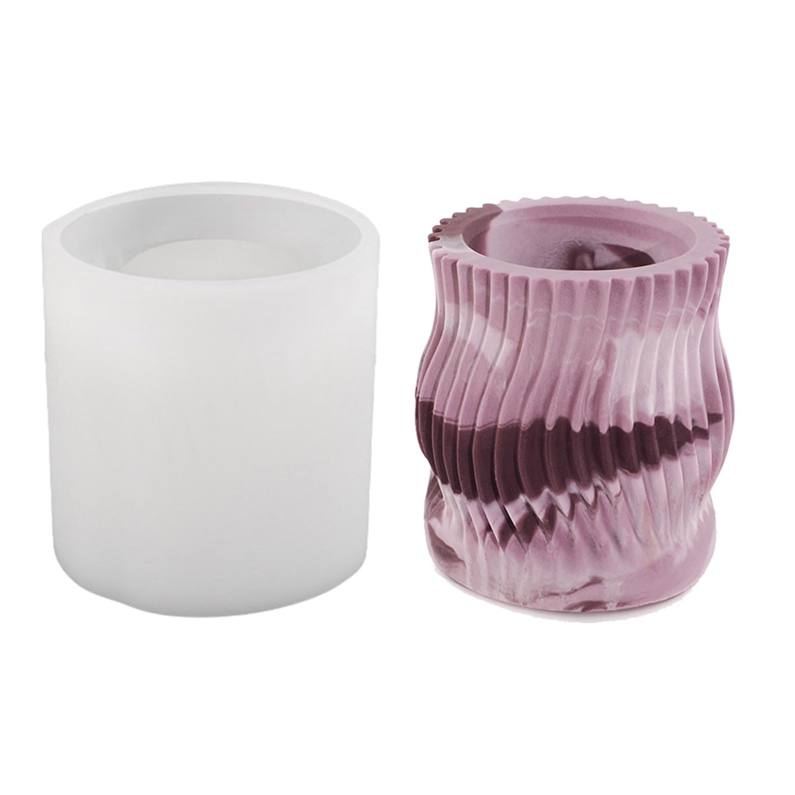 Yhplxyuus Cylinder Candlestick Molds Cylinder Holder Molds for Making Candlestick Tealight Holder Room Decorations Craft Storage Jar
