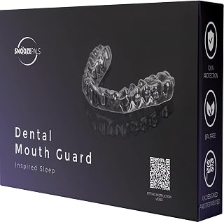 Snooze Pals® Professional Mouth Guard for Teeth Grinding. 4 Pack UK Designed Gum Shield/Bruxism Mouth Guard for Sleeping. The Best Grinding Teeth Night Guard/Gum Shield for Grinding Teeth Available.