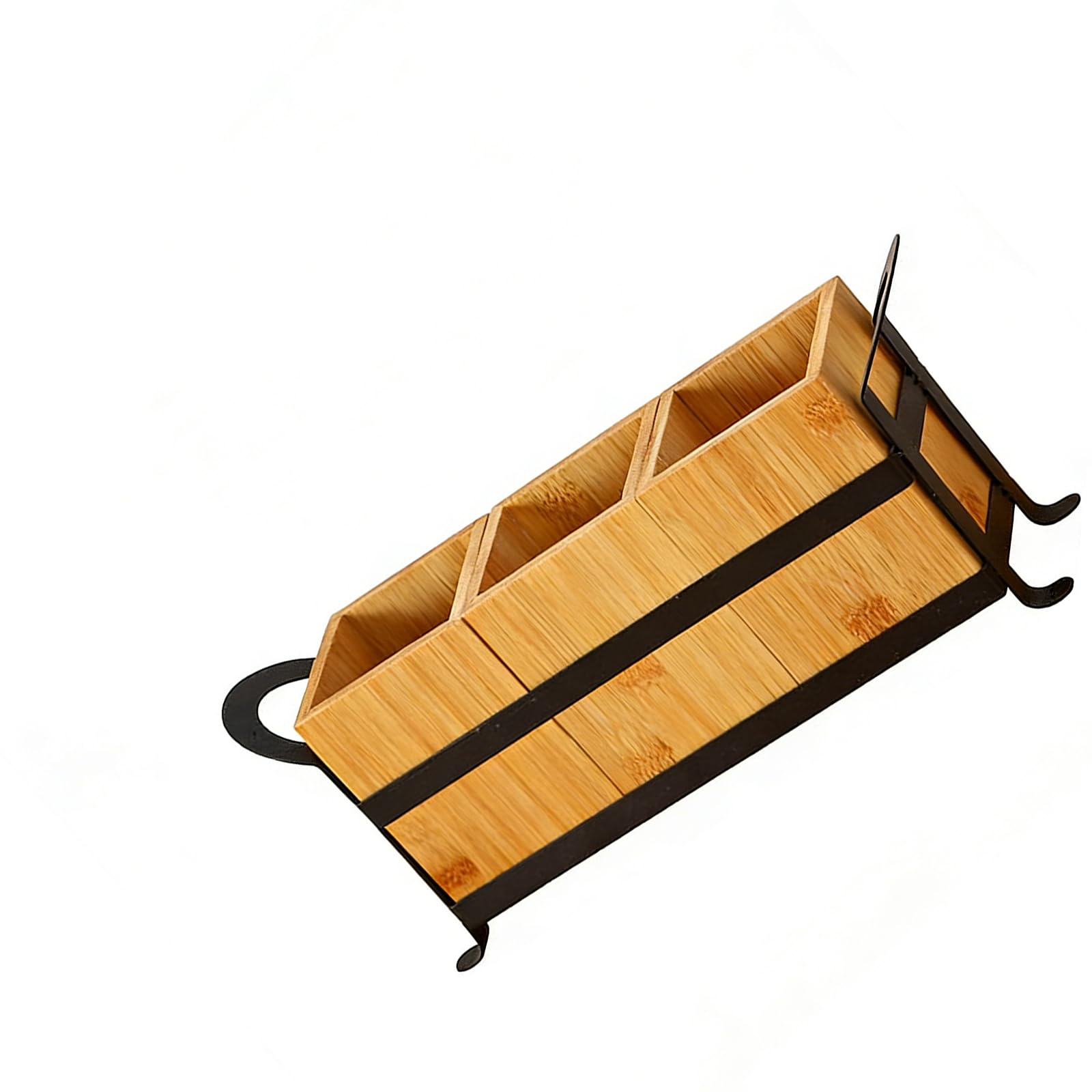 Elnwnnkc Contemporary Kitchen and Bathroom Storage Solution Using Wooden Construction for Utensils and Makeup Items Sturdy Wooden