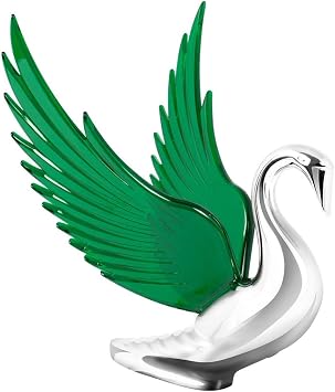 GG Grand General 48098 Green 8.5 X 7.5 inches Chrome Bugler Hood Ornament with Windriders
