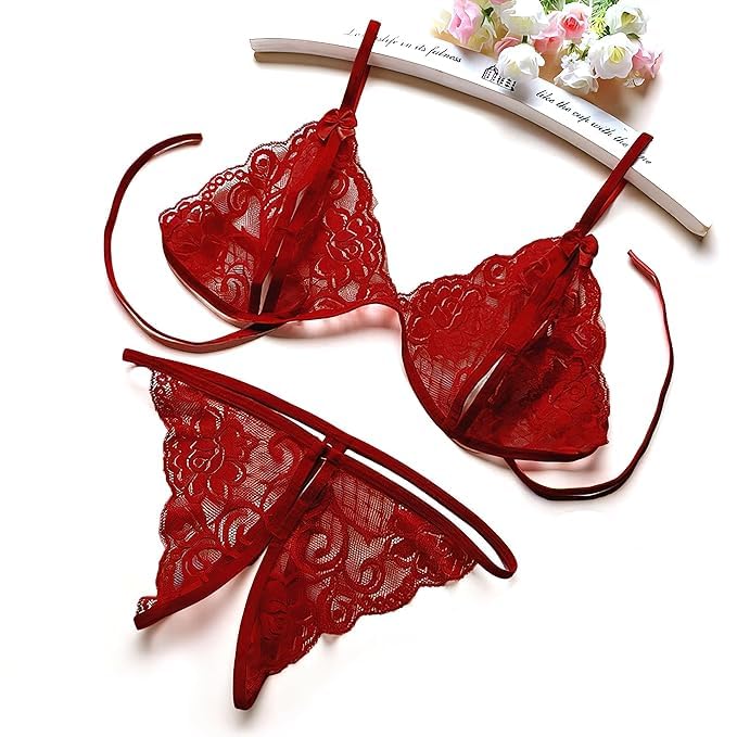 Womens, Polyester Babydoll Lingerie Bodysuit Swimwear Mini Chemise Top Short Wedding Bridal Nightdress XYRO-AR-M-Bikini-MAROOM-Free Maroon-image-47
