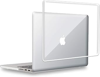 UESWILL Compatible with Glossy Crystal Clear Hard Shell Case Cover for MacBook Pro 13 inch with Retina Display No CD-ROM Model A1502/A1425, Version Early 2015/2014/2013/Late 2012, Transparent
