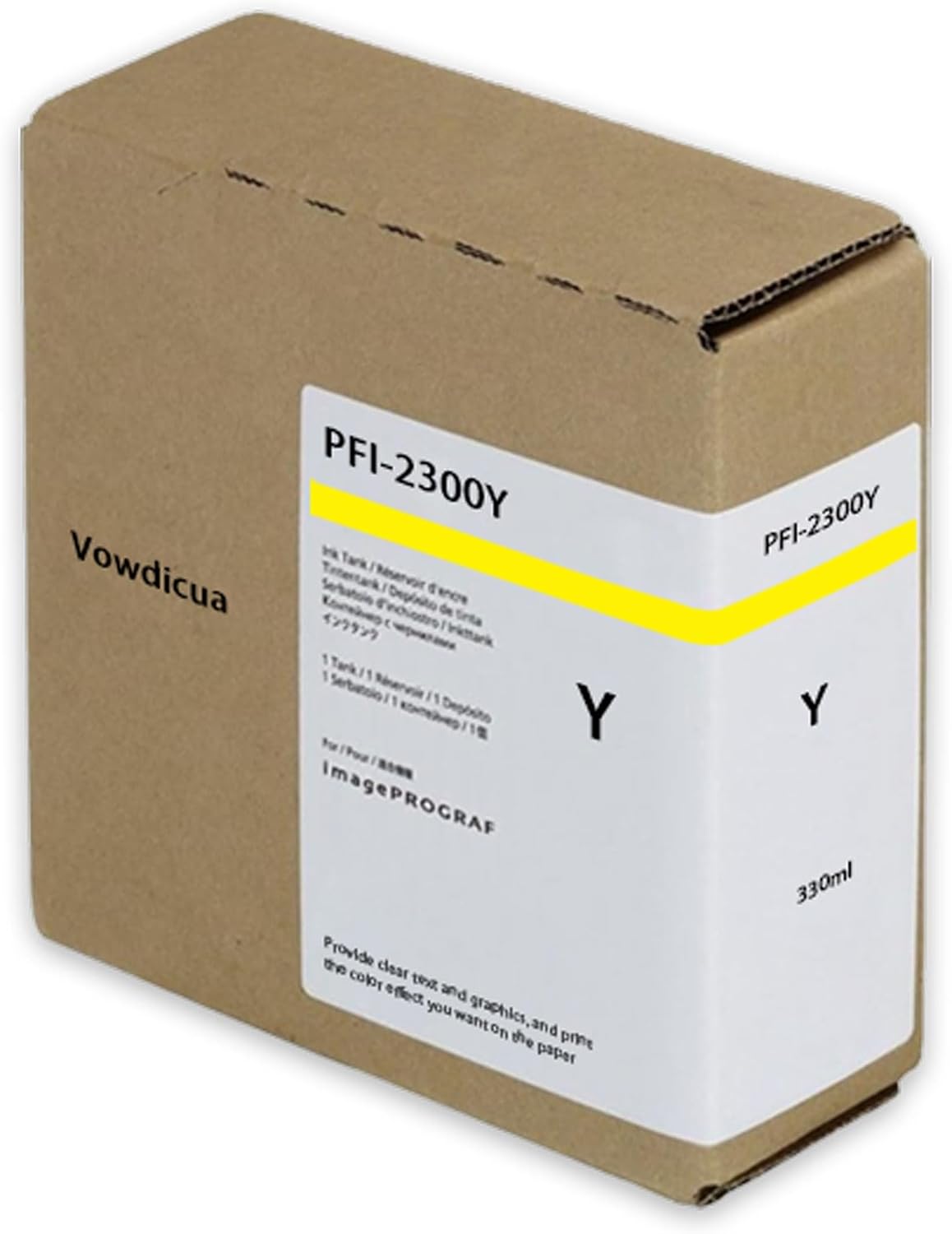 PFI-2300 Ink Tank 330 ml 1-Pack,(Y) Compatible Replacement for Canon PFI2300 PFI 2300 Ink Cartridge with ImagePROGRAF GP-4000, GP-2000, PRO-2600, PRO-4600, PRO-6600 Printer