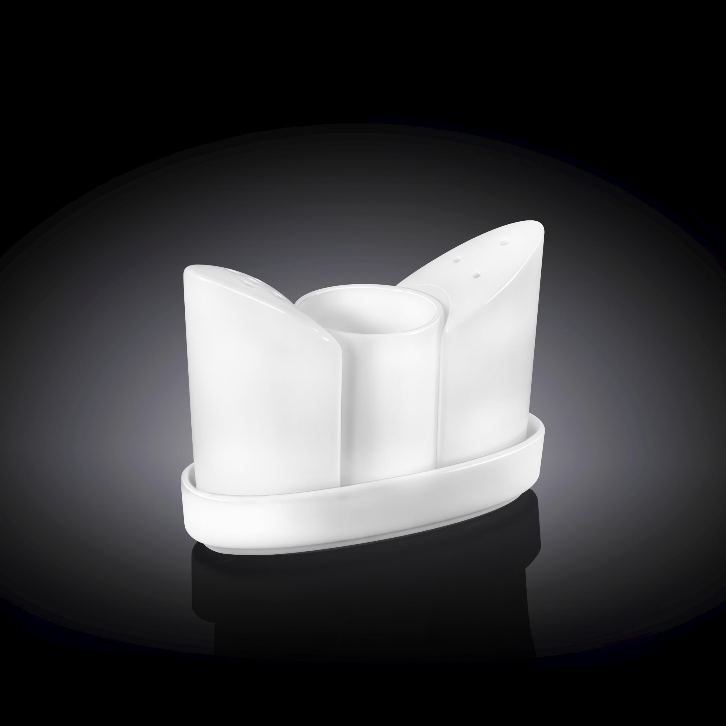 Ensemble sel et poivre en porcelaine Wilmax blanc haut de gamme