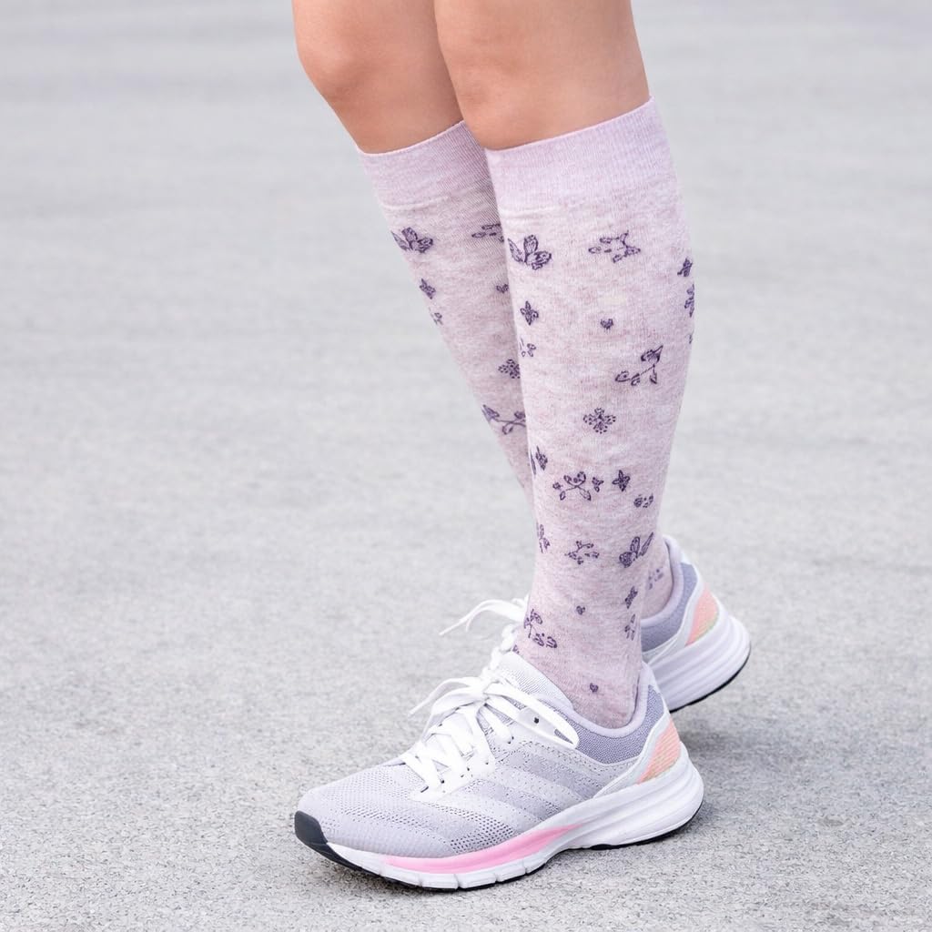 Dr. Motion Compression Knee High Socks for Women - 5 Pairs Pack
