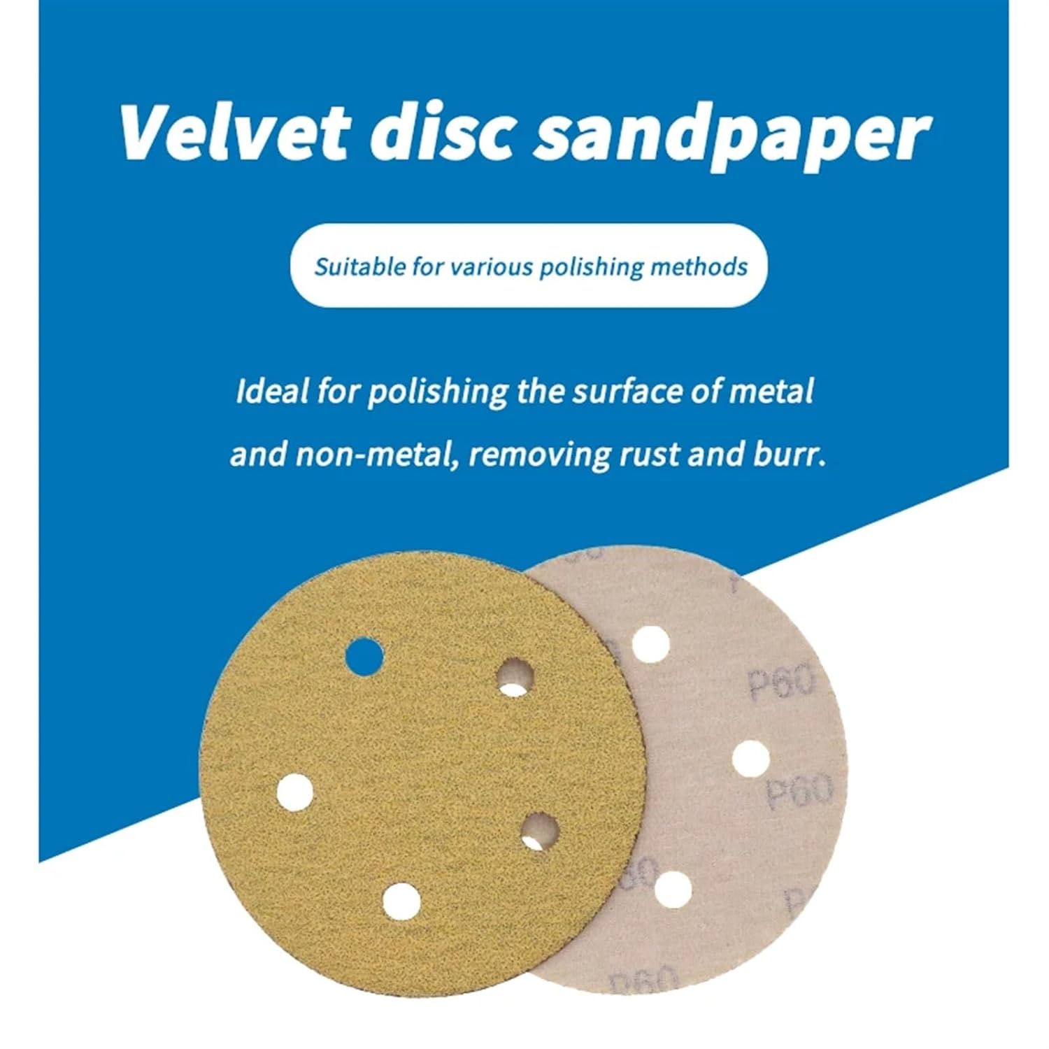 10pcs/Set 5 Inch 5 Hole Sanding Discs 60 to 1000 Grit Hook and Loop Sandpaper(800)