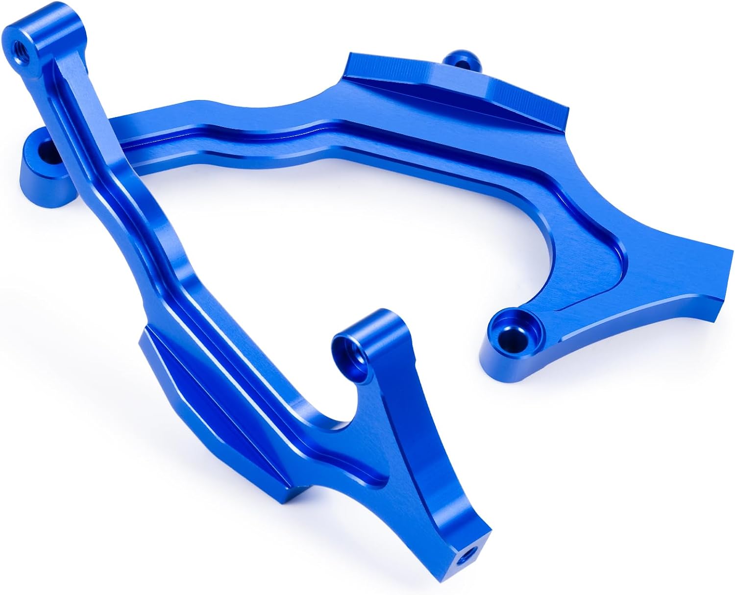 2PCS Aluminum RC Rear Body 1/10th RC Crawler Car CNC Machined Alloy Rear Body Support Brace for Team Associated DR10 1/10 RC Race Car Upgrades (Blue)