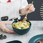 Kyraton Ensembles en plastique pour le dîner 20 Pièces, plaques de poids léger incassables et réutilisables Mugs Bols Plats Facile à transporter et nettoyer Micro-ondes sans danger BPA Service sécurisé de lave-vaisselle gratuit pour 4 (Vert foncé)