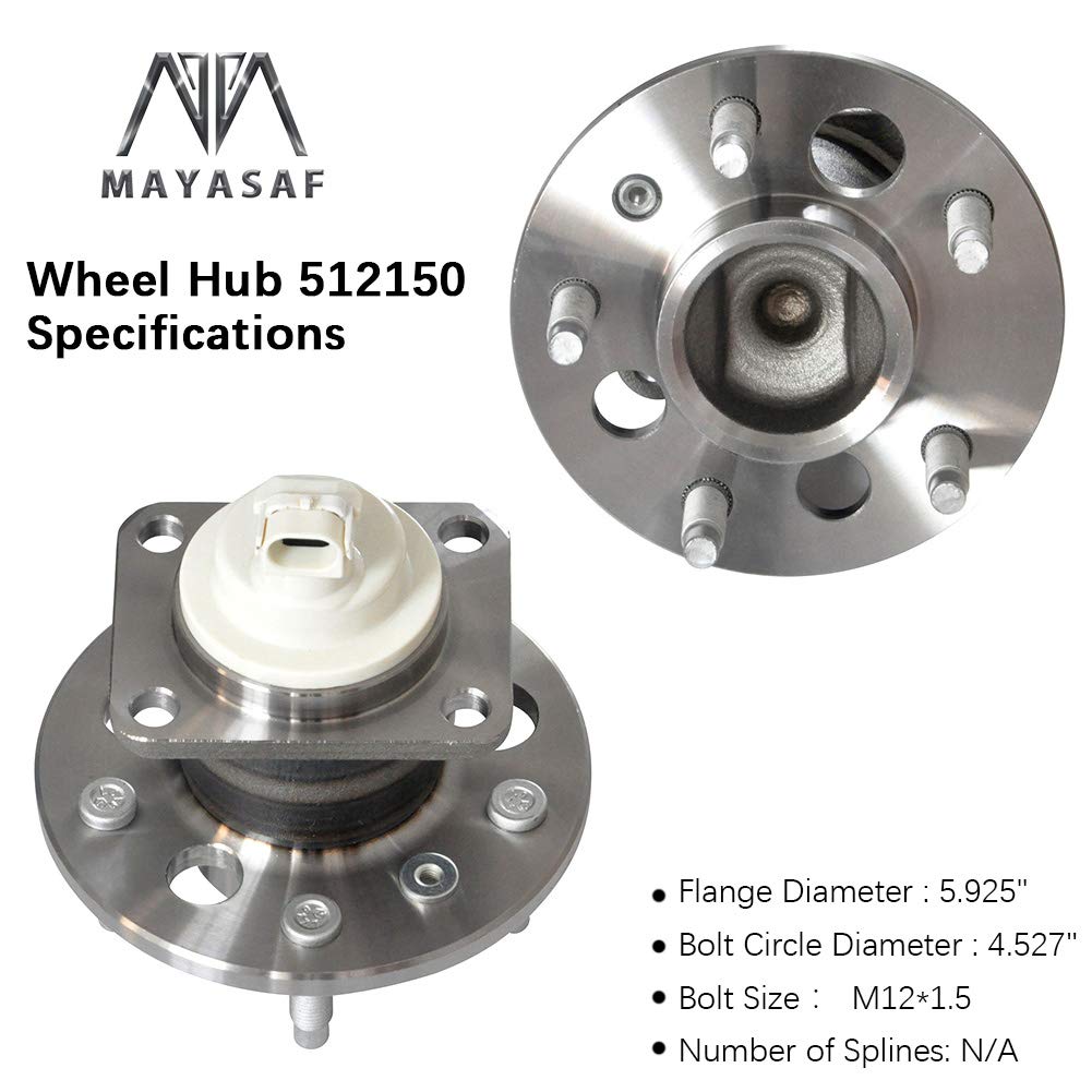 Rear Bearing And Hub Assembly Rear Wheel Bearing Hub For Chevy Impala Monte Carlo Buick Regal Century NON ABS Wheel Bearing And Hub Assembly - Foto 5