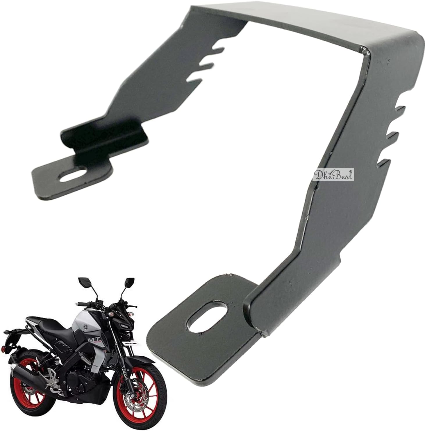Dhe Best Bike Grab Rail Bar/Back Support Pillion/Tail Protector Grab Handle Black Compatible with Yamha MT 15 V2