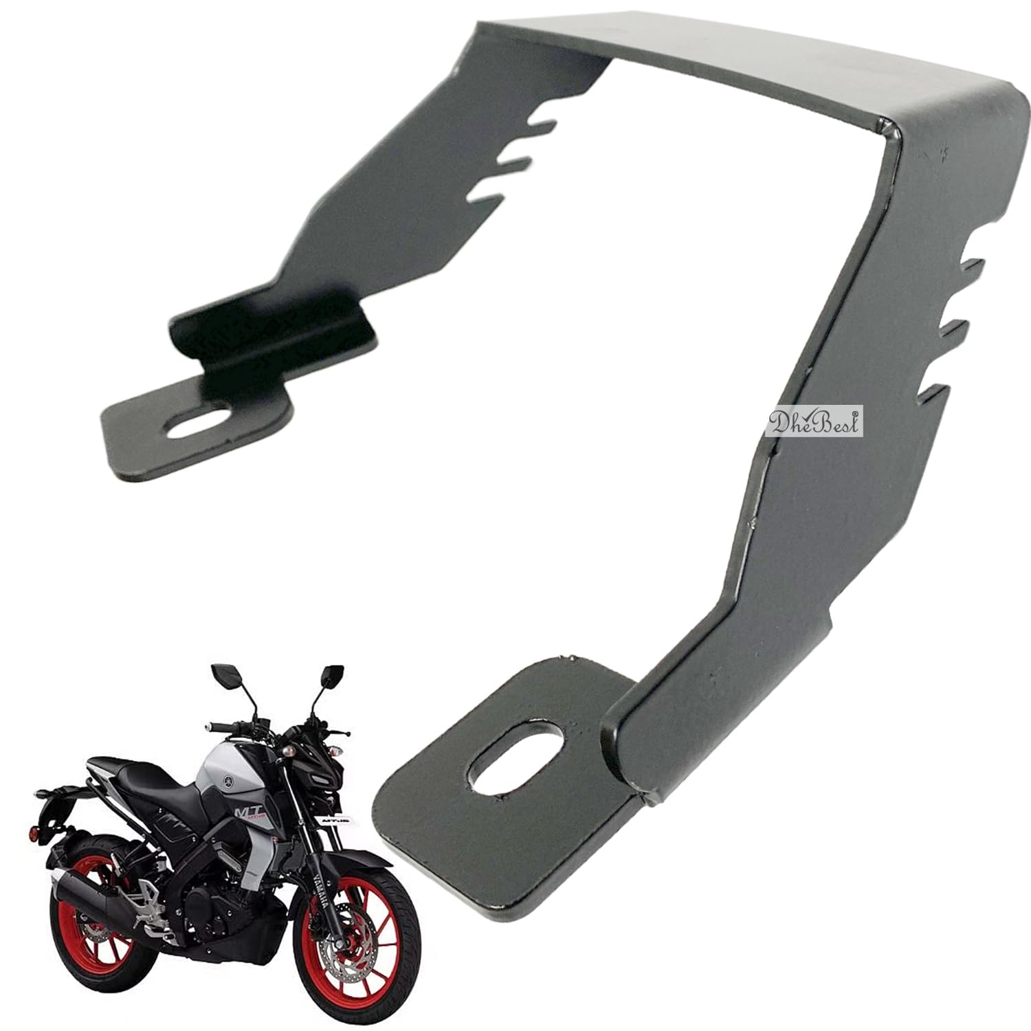 Dhe Best Bike Grab Rail Bar/Back Support Pillion/Tail Protector Grab Handle Black Compatible with Yamha MT 15 V2