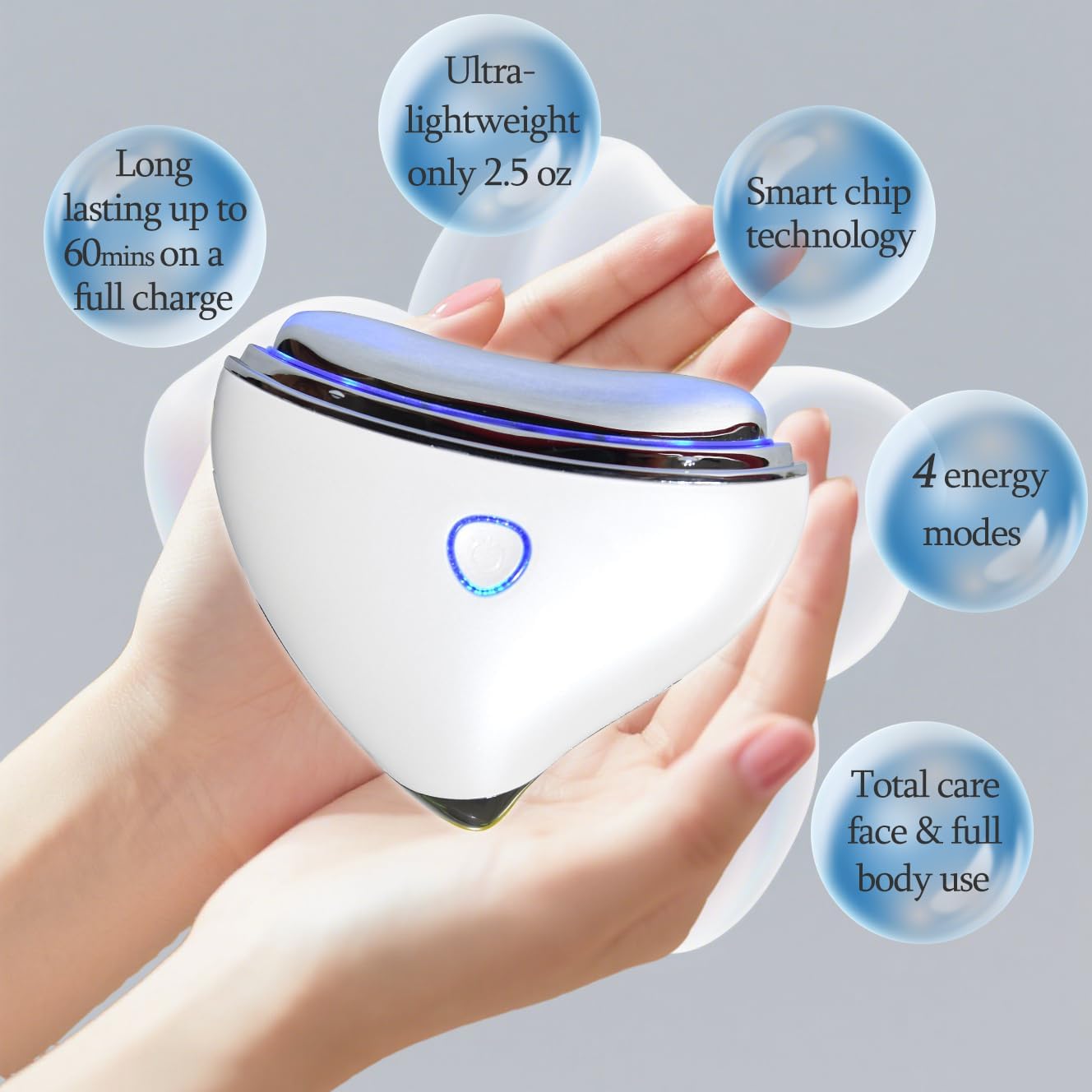 Gua Sha Device,Stainless Steel Gua Sha Facial Tools with Heat and Vibration, 4-in-1 Red Light Therapy for face,Electric gua sha face Massager, Pocket-Friendly Household Beauty Device - Image 3