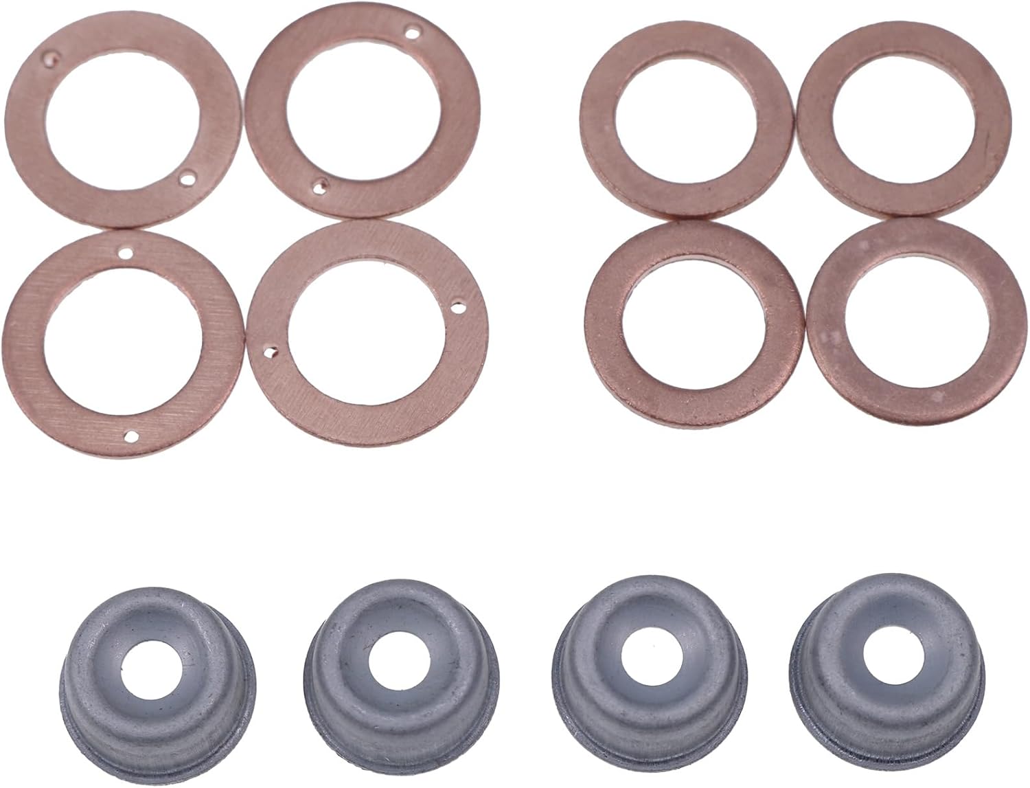 FridayParts Injector Seal Kit With Heat Shield 19077-53650 Compatible for Kubota Engine D722 D905 D1005 D1105 V1505 V3300 V3600