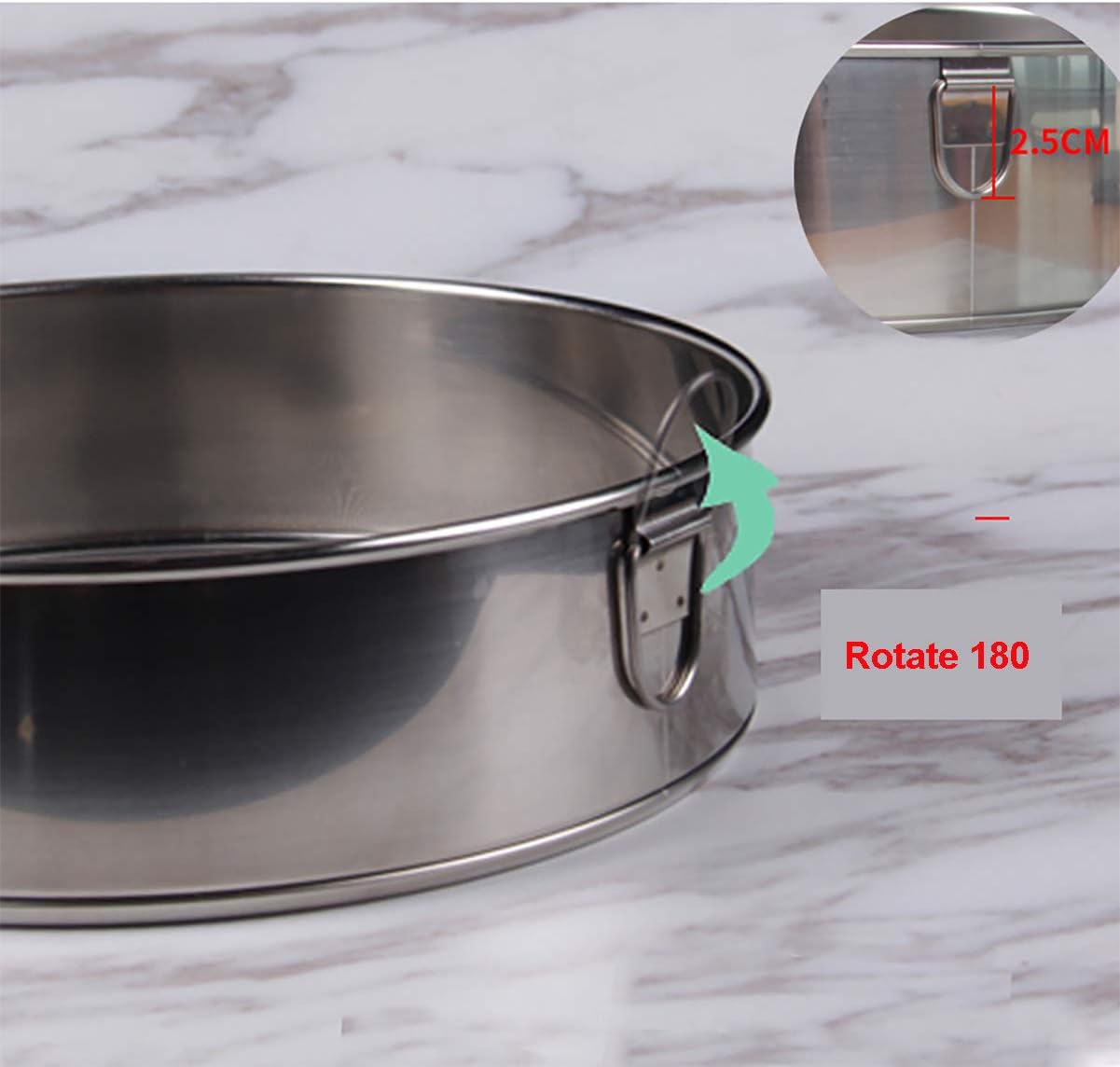 Flour Sifter, 15cm 5.91", 304 Stainless Steel, Fine Mesh