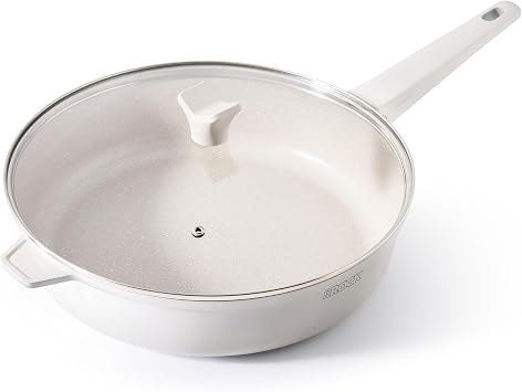 THE ROCK SOHO 12.5 Inch Nonstick Deep Frying Pan Skillet with Glass Lid