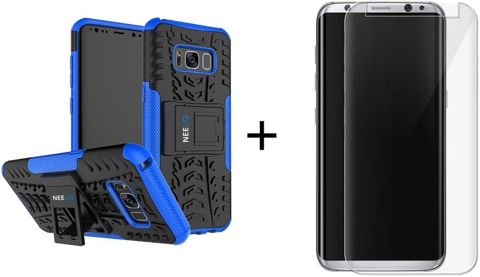 Galaxy S8 Plus Case + Screen Protector,NEEUQ 2 In 1 Dual Layer Protective Hybird Armor Case Rugged Durable Protective Case with Kickstand for Galaxy S8,S8 Plus Case（not include mobile phone）