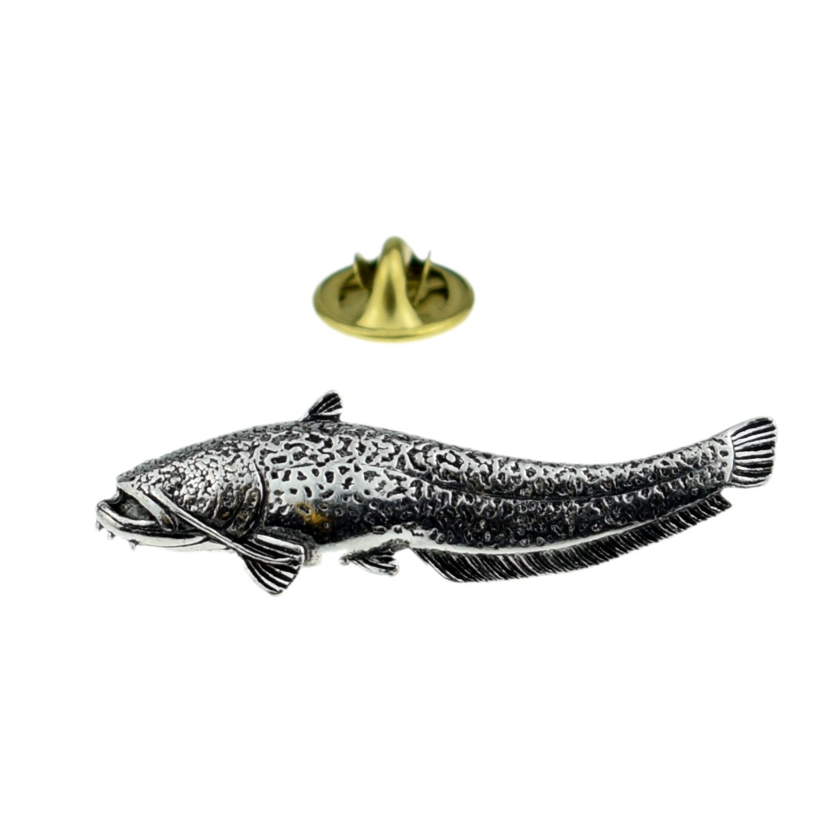 Gtr Red F46 Wells Catfish Fish Fishing English Pewter Lapel Pin Badge Xtspbf46