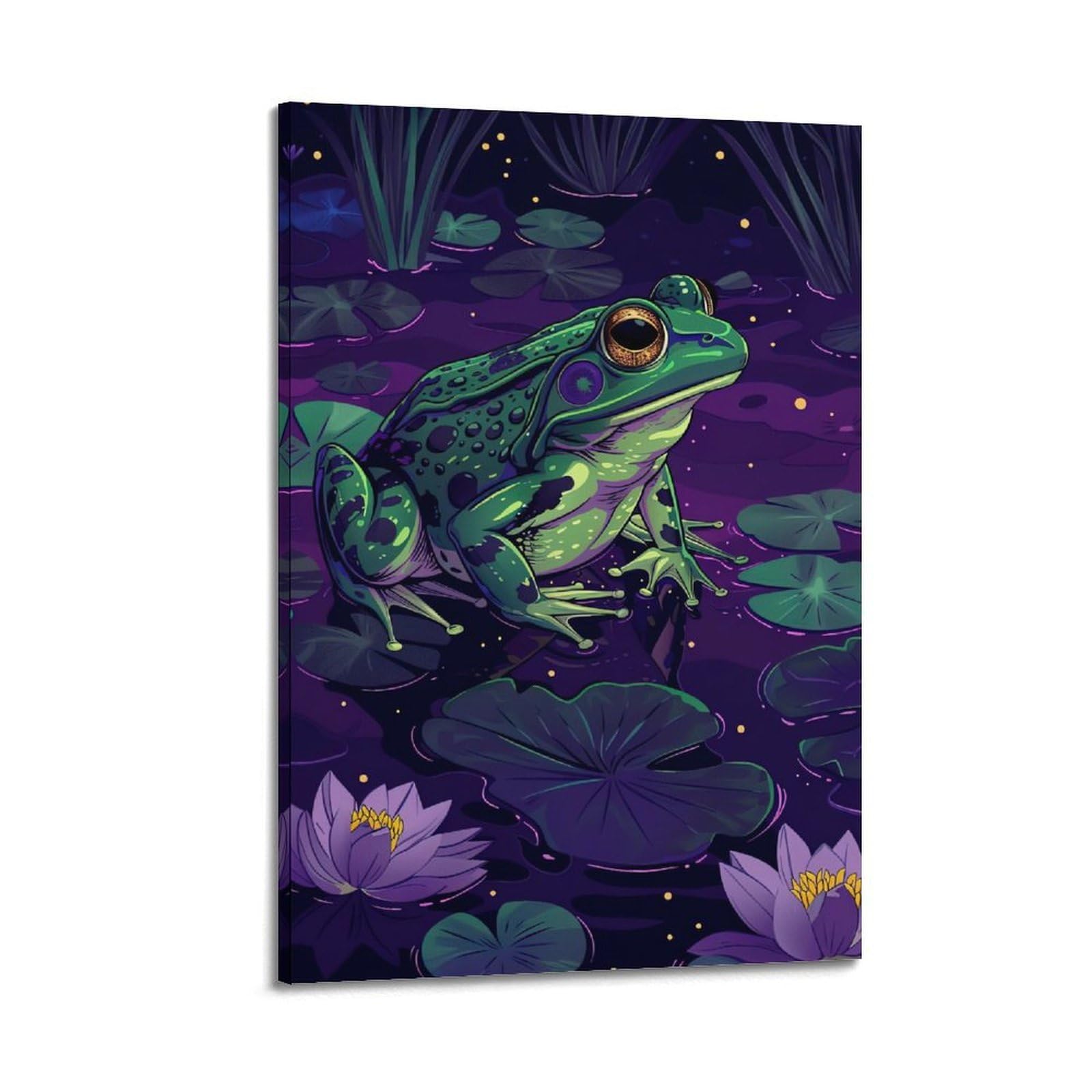 HUIYHB Animal Artwork Poster Frogs in The Pond Poster Decorative Painting Canvas Wall Posters And Art Picture Print Modern Family Bedroom Decor Posters 20x30inch(50x75cm)