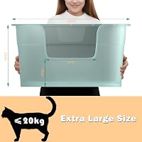 Junhonsion Extra Large Macskavécé 63x45x33cm Szivárgásmentes Zöld 2