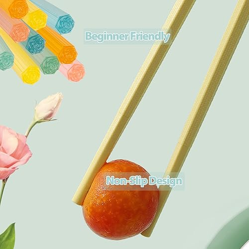 Miniatura 4 de 5 pares de palillos de fibra de vidrio, reutilizables, aptos para lavavajillas, 9.63 pulgadas9.6 in, mate, antideslizantes, para