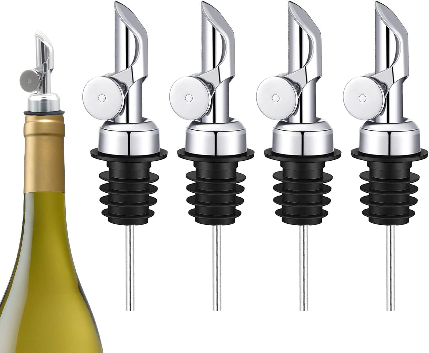 EHOMEA2Z Weighted Stainless Steel Liquor Bottle Pourers