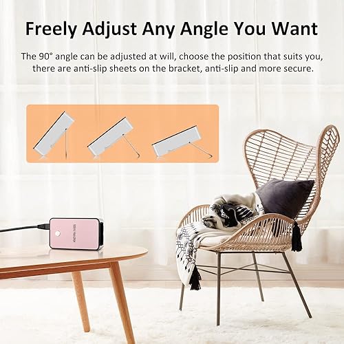 Miniatura 3 de Calentador de espacio portátil YOUCIDI Mini calentador de escritorio calentador de aire eléctrico para habitaciónoficinaescritorio rosa