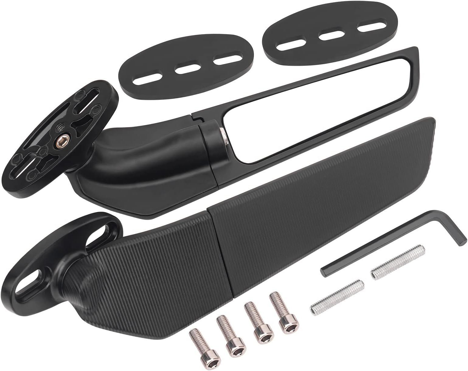 XuLong Modified Motorcycle Wing Rearview Mirrors Adjustable Rotating Side Mirrors for Honda CBR125R CBR250R CBR300R CBR500R CBR600F4 CBR600F4i CBR600R CBR600RR CBR650R CBR929RR CBR954RR CBR1000RR