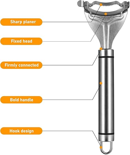 Miniatura 3 de 2 piezas de pelador de maíz, pelador de mazorca de maíz de acero inoxidable, pelador de maíz mágico para maíz en la mazorca, herramienta para pelar