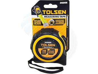 Tolsen 10M 33FT Nylon Coated Heavy Duty Measuring Tape Metric Imperial