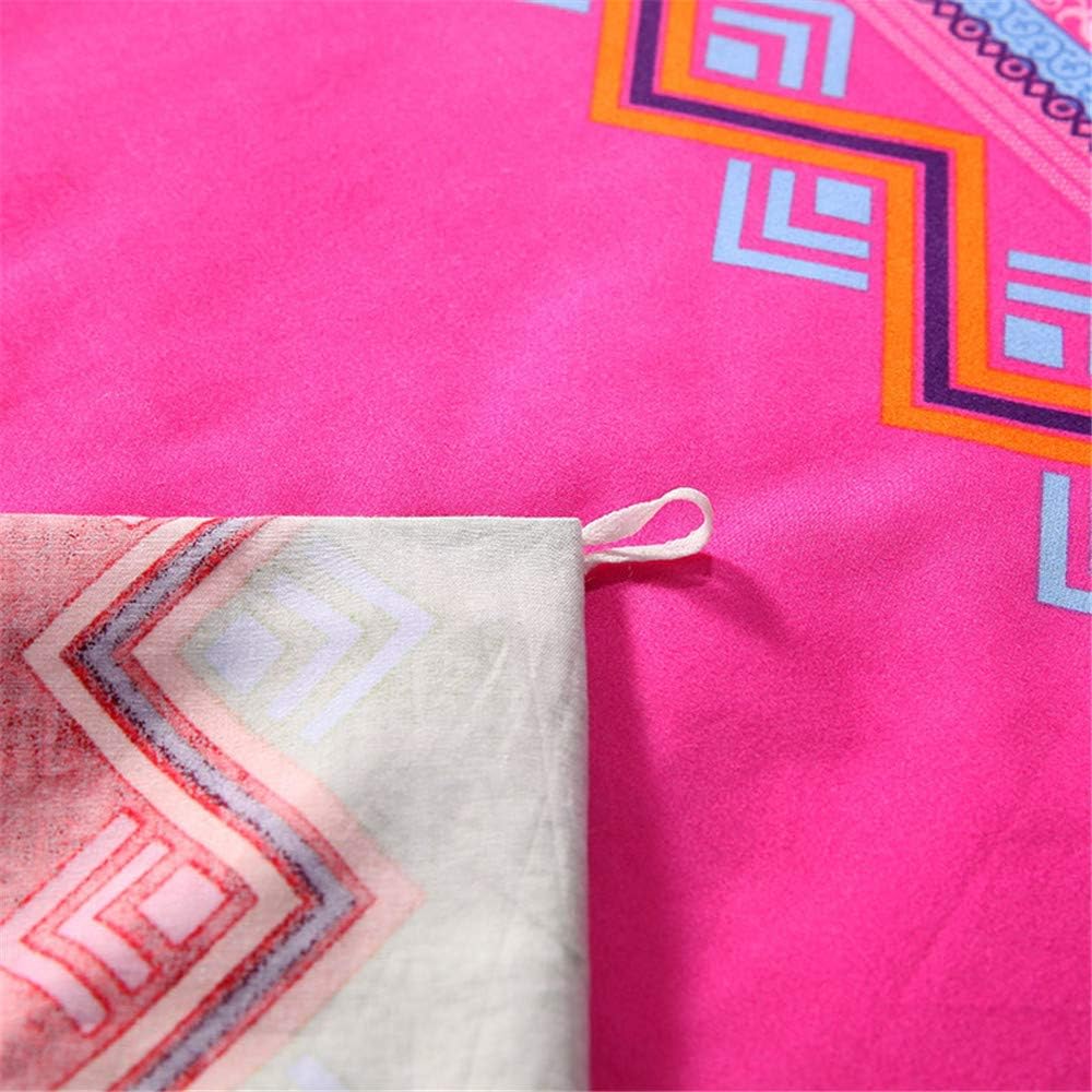 ABREEZE Bohemian Duvet Cover Set Boho Cotton Bedding King Duvet Cover Set Colorful Boho Striped Bedding Set 1 Duvet Cover & 2 Pillowcases, No Comforter