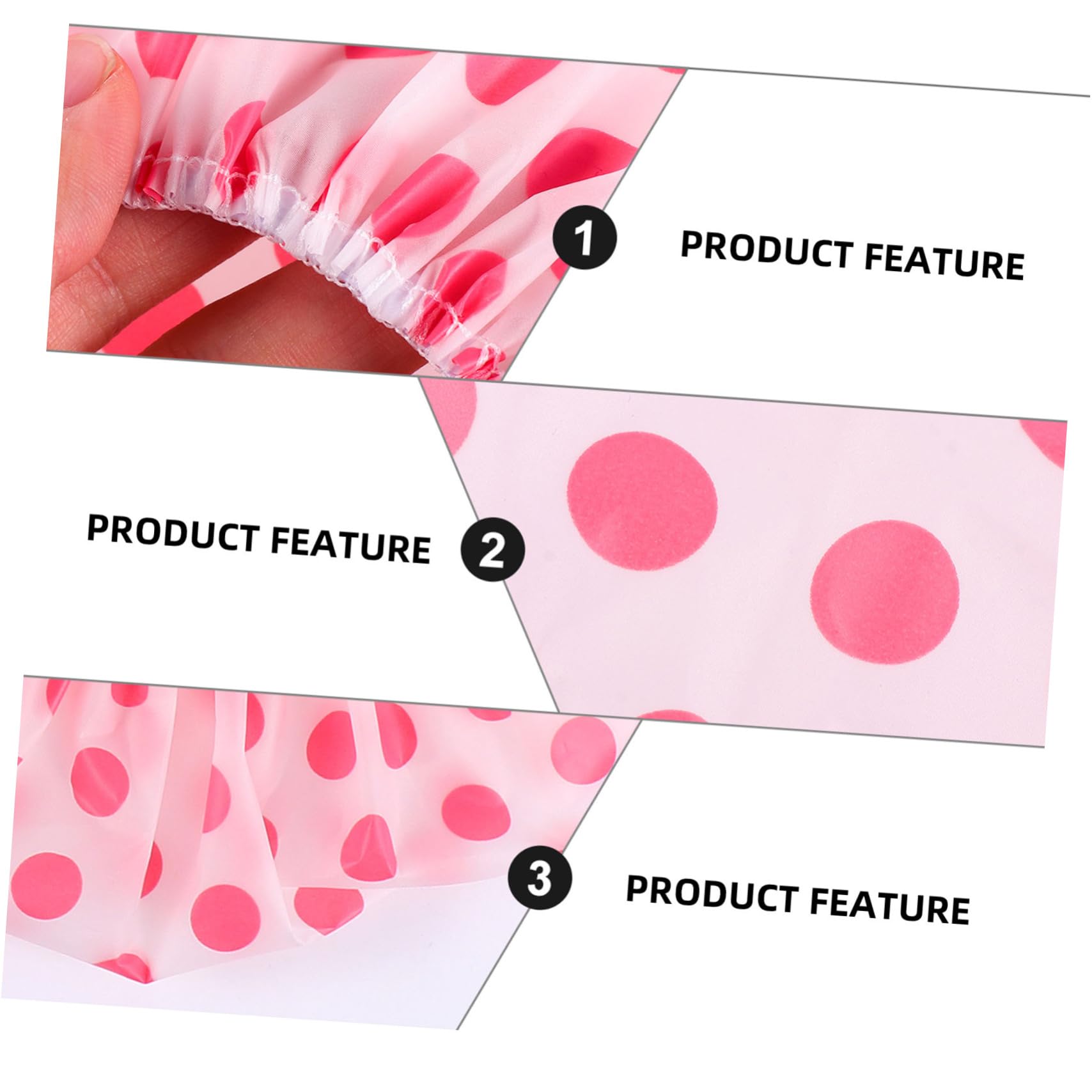 FRCOLOR 2 Juegos de Gorros de Baño Elásticos para Mujer Gorros de Ducha de Peva Reutilizables Gorros de Baño para Spa 6 Unidades