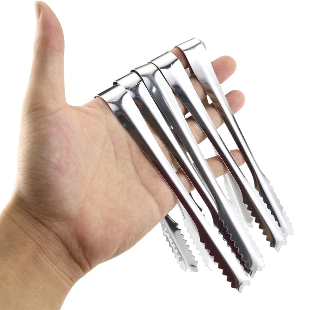 20 pinzas de acero inoxidable de 6 pulgadas para servir aperitivos, azúcar e hielo, adecuadas para té, café, bar y cocina 4