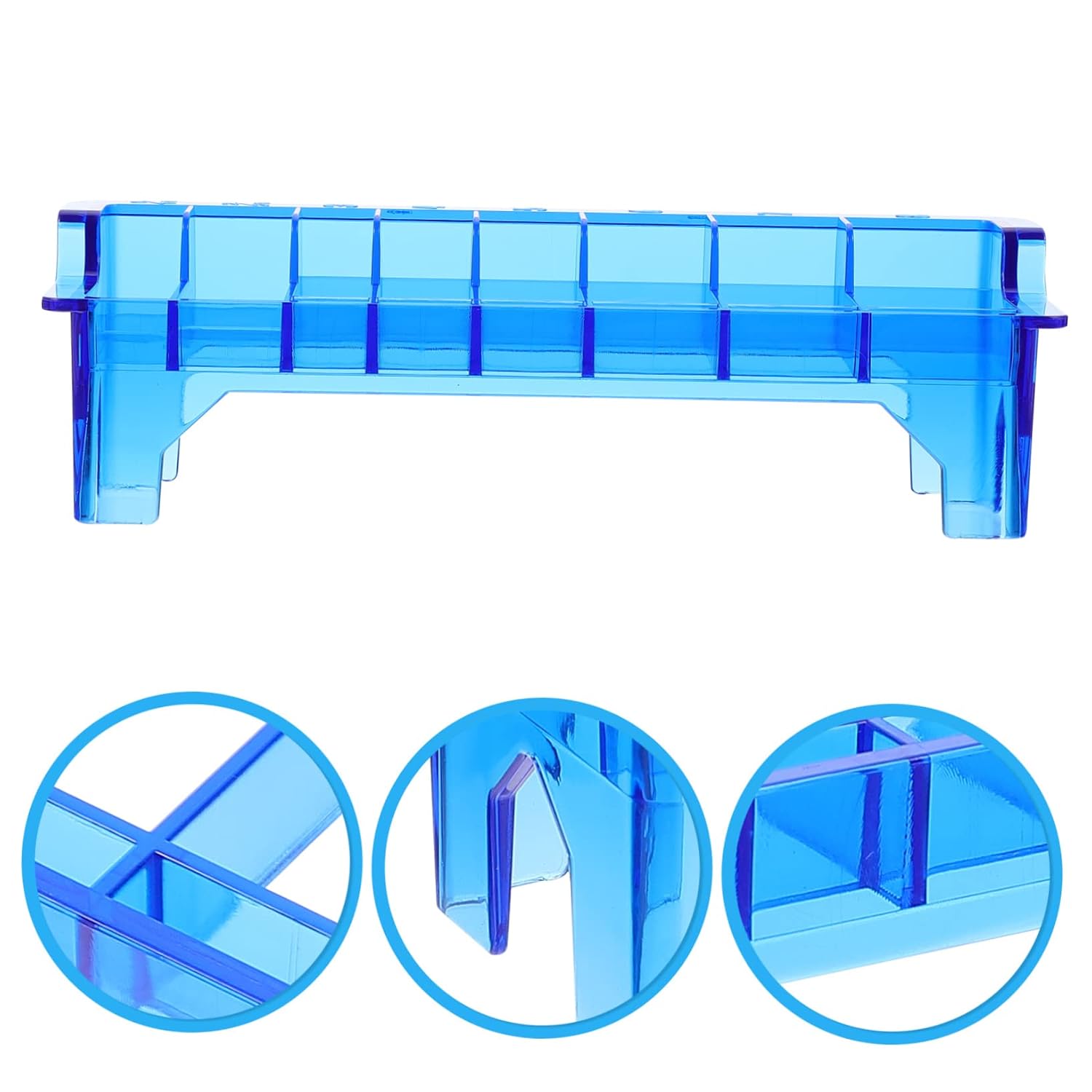 VICASKY 1pc Hair Clipper Comb Organizer Case Transparent Plastic Storage Box for Hair Tools Lightweight Compact Easy to Clean Keeps Combs Neat