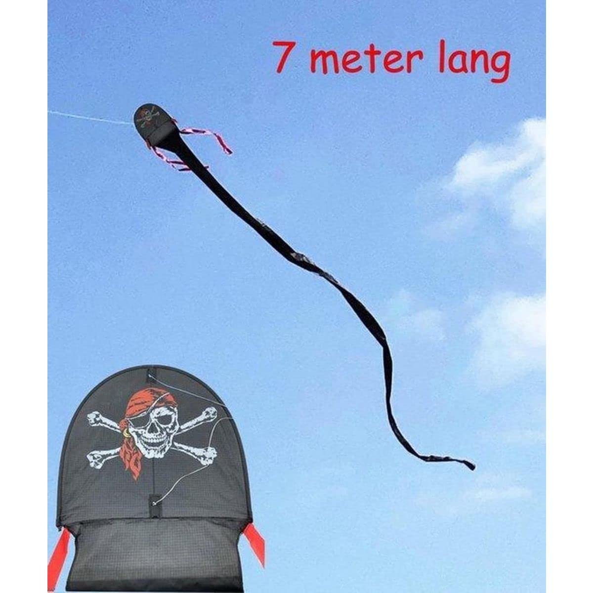 Latawiec latawiec dla dorosłych i dzieci, XL Pirate Mega Tail (710 cm długości!) 41 x 45 cm