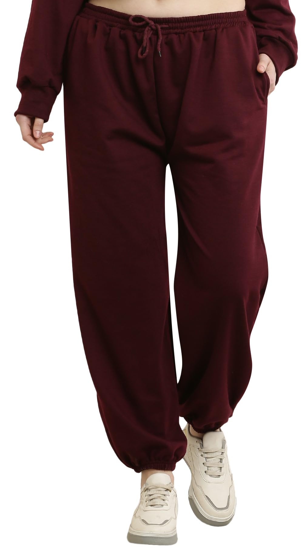 GLAMY Women's Soild Comfort Wear Loose Fit Fleece Warm Track Pants Lower || 11COLOURS || Regular-Plus Sizes || Small - 10XL ||-picture-34