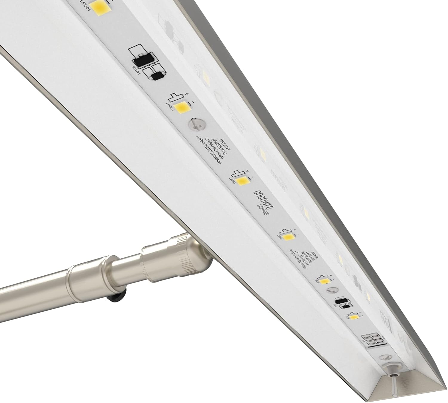 Free Shipping 🛒 Cocoweb 10 Classic LED Art Light in Satin Nickel with Plug-in Adapter