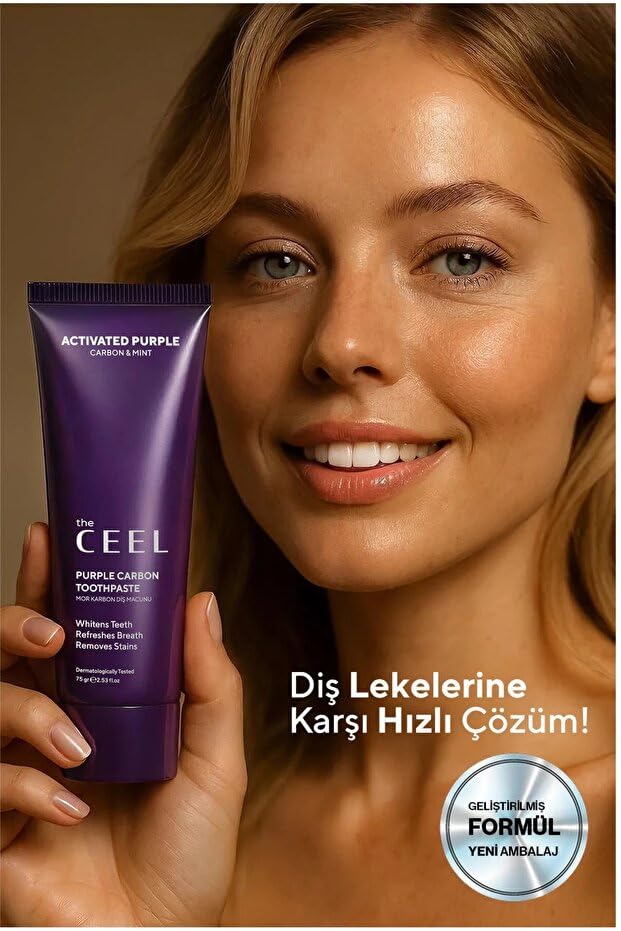 The Ceel 2'li Ağız Bakım Seti - Aktif Mor Karbon Diş Macunu (75g) ve Fresh Mint Naneli Diş Macunu (75g) - Leke Karşıtı, Florürlü ve Ferah Nefes Destekleyici Günlük Rutin
