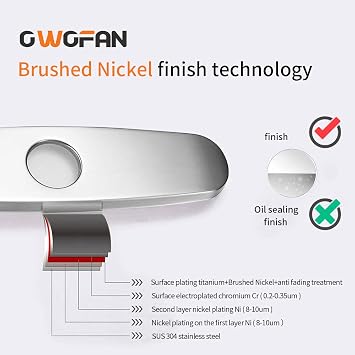 Hole Cover Deck Plate Escutcheon for Bathroom or Kitchen Sink Faucet Single Hole Mixer Tap 10 Inch Stainless Steel Brushed Nickel WF-4102SN