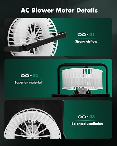 Vista 1442 de SCITOO 700188 Reemplazo del motor del ventilador HVAC con jaula de ventilador para Toyota Tacoma 2005-2015, reemplazo OE - 87103-04043, 87103-04044