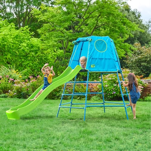 TP Toys 852S4 TP Explorer Edition Metal Climbing Frame and Slide, Blue - Image 2