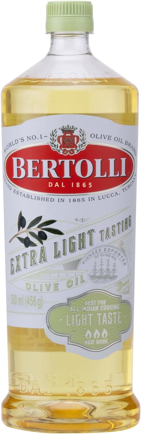 Bertolli Extra Light Tasting Olive Oil, 500ml – Premium Quality Healthy Cooking Oil