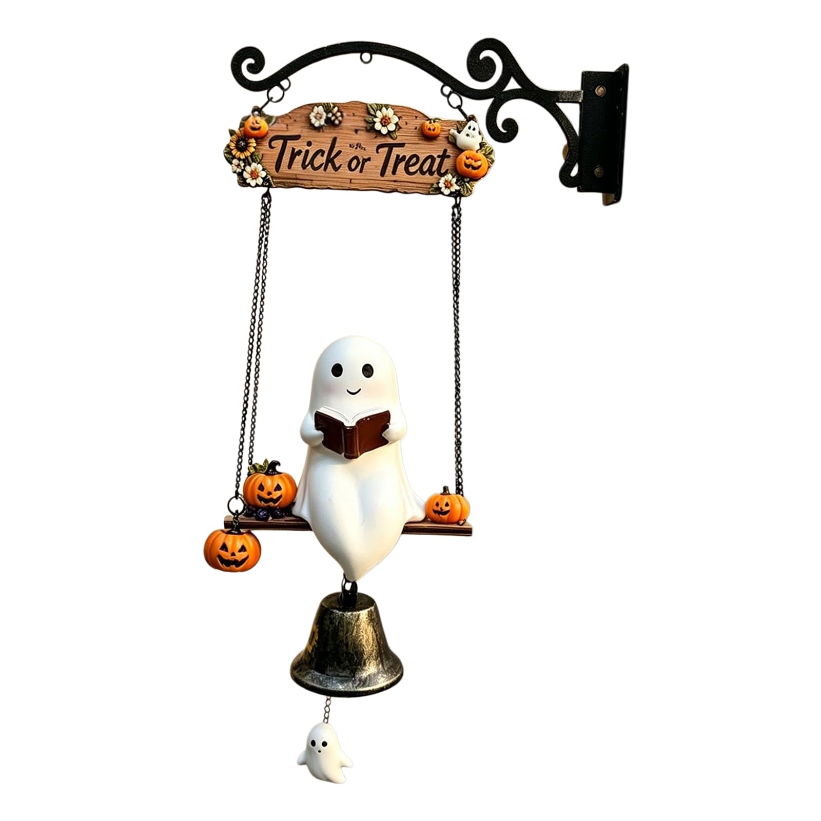 Pangboer A Reading Figure Porch Decoration Welcome With Seasonal Phrase Sign, Swing Ccent, Lower Detail, Front Door Holiday Wall Decor Reading Figure Porch Decoration Seasonal Phrase Sign Front Door Wall
